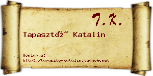 Tapasztó Katalin névjegykártya