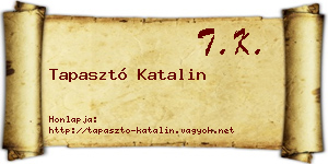 Tapasztó Katalin névjegykártya