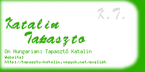katalin tapaszto business card