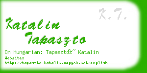 katalin tapaszto business card